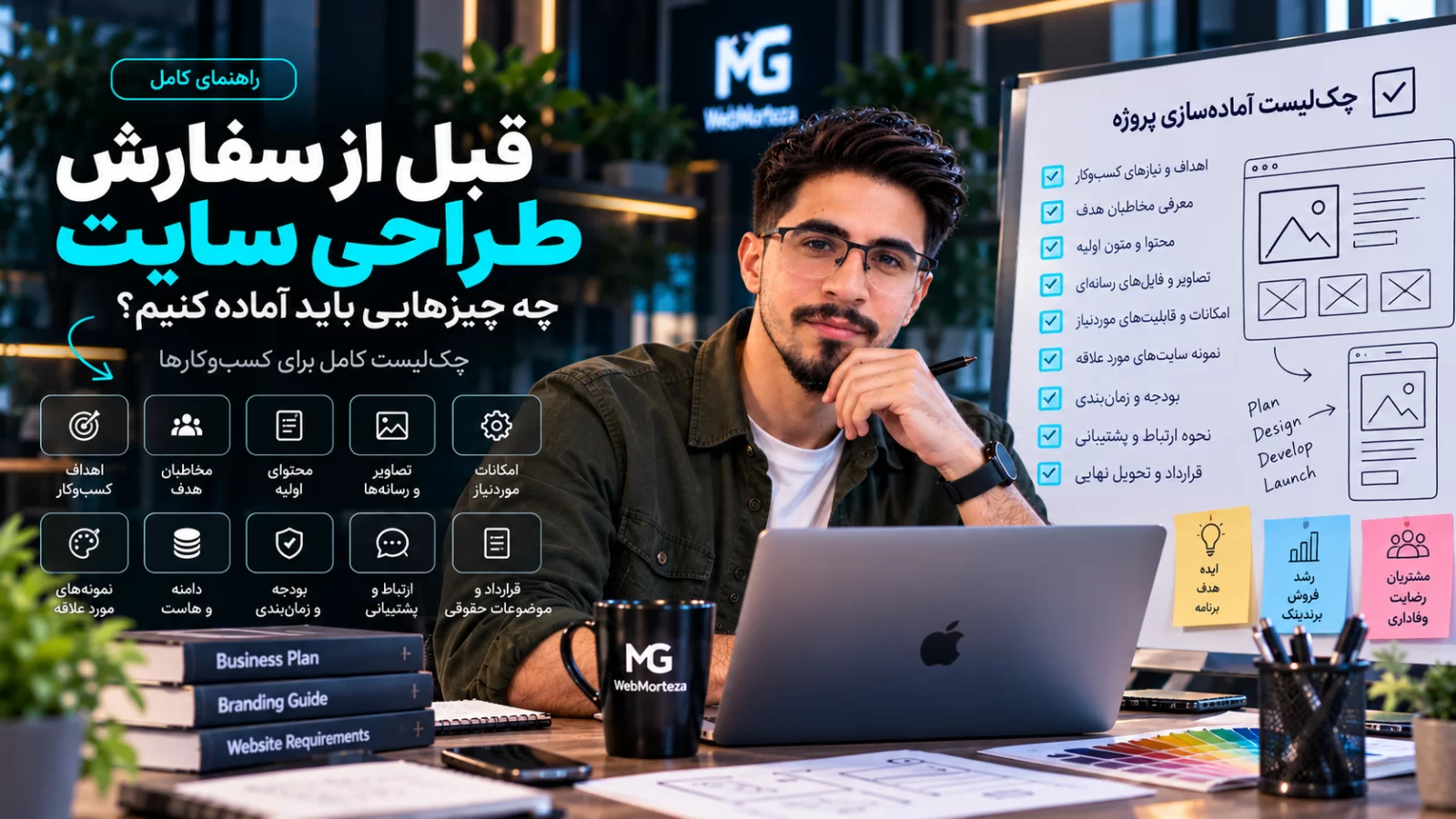 قبل از سفارش طراحی سایت چه چیزهایی باید آماده کنیم؟ چک&zwnj;لیست کامل برای کسب&zwnj;وکارها