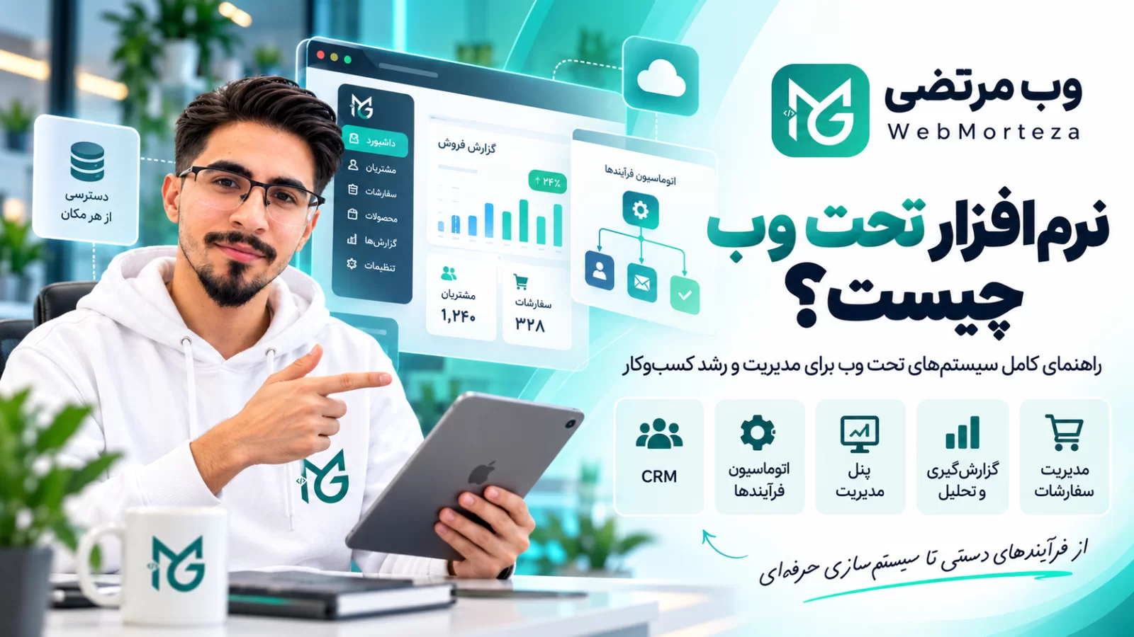 نرم&zwnj;افزار تحت وب چیست؟ از CRM و اتوماسیون تا سیستم&zwnj;های اختصاصی کسب&zwnj;وکار