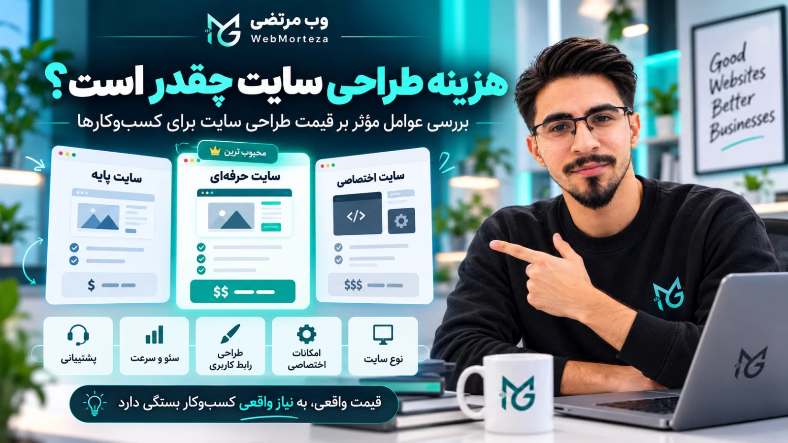 هزینه طراحی سایت چقدر است؟ بررسی عوامل مؤثر بر قیمت طراحی سایت